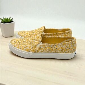 Keds Women’s Double Decker Canvas Yellow Casual Flat Slip On Sneakers Size 8.5